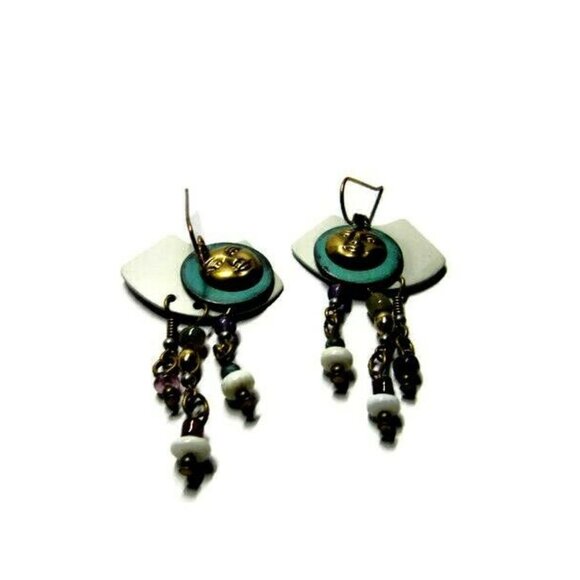 Pierced Earrings Boho Hippie Dangle Drop Celestial - Picture 4 of 4